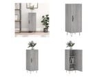 Vidaxl Credenza Grigio Sonoma 34,5X34X90 Cm Materiale A Base Di Legno - Credenza - Credenze - Armadio - Armadio Portaoggetti