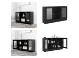Vidaxl Vetrina Nera 120X30,5X70 Cm Materiale A Base Di Legno - Vetrina - Vetrinetta - Vetrina - Vetrinetta - Vetrinette