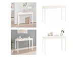 Vidaxl Tavolo Consolle Bianco 110X40X75 Cm In Pino Massiccio - Tavolo Consolle - Tavoli Consolle - Tavolo - Tavolo Da Corridoio