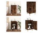 Vidaxl Comodino In Rovere Fumé 40X35X70 Cm In Legno - Comodino - Comodini - Armadio - Mobile Da Letto