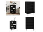 Vidaxl Credenza Nera 57X35X90 Cm Materiale A Base Di Legno - Credenza - Credenze - Armadietto