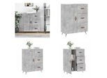 Vidaxl Credenza Grigio Cemento 69,5X34X90 Cm In Legno - Credenza - Credenza - Armadio - Mobile Laterale