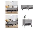 Vidaxl Tavolini 2 Pz. Grigio Sonoma 50X46X50 Cm Materiale A Base Di Legno - Tavolino - Tavolini - Tavolino - Tavolo