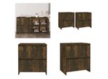 Vidaxl Credenze 2 Pz. Rovere Affumicato 70X41X75 Cm Materiale A Base Di Legno - Credenza - Credenze - Credenza - Armadietto