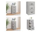 Vidaxl Credenza Grigio Sonoma 40X33X70 Cm Materiale A Base Di Legno - Credenza - Credenze - Armadio - Armadio Portaoggetti
