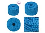 Vidaxl Corda Da Lavoro Blu 12 Mm 50 M In Polipropilene - Corda - Corde - Corda Ritorta - Corda Ritorta