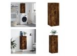 Vidaxl Armadio A Muro In Rovere Fumé 34,5X34X90 Cm - Armadio A Muro - Armadio A Muro - Armadio - Armadio Portaoggetti