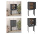 Vidaxl Credenza Grau 60X40X120 Cm Massivholz Kiefer - Credenza - Credenze - Credenza Holz - Schrank