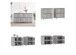 Vidaxl Credenze 2 Pezzi. Materiale In Legno Grigio Sonoma - Credenza - Credenze - Armadio - Armadio Portaoggetti