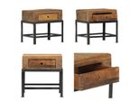 Vidaxl Comodino 40X35X40 Cm In Legno Massiccio Antico - Comodino - Comodini - Comodino Legno - Comodini Legno