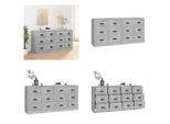 Vidaxl Credenze 2 Pezzi. Materiale A Base Di Legno Grigio Cemento - Credenza - Credenze - Madia - Credenza