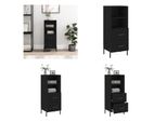 Vidaxl Credenza Nera 34,5X34X90 Cm Materiale A Base Di Legno - Credenza - Credenze - Armadio - Credenza