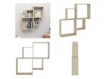Vidaxl Scaffale A Cubo In Rovere Sonoma 80X15X78,5 Cm Materiale A Base Di Legno - Scaffale A Cubo - Scaffale A Cubo - Scaffale A Parete A Cubo - Scaffali A Parete A Cubo