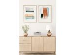 Wallity, Huhu102 - 70 X 50, Quadro Decorativo In Mdf Con Cornice (2 Pezzi), 100 % Mdf, Multicolore, 50 X 70 Cm