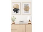 Wallity, Huhu52 - 70 X 50, Quadro Decorativo In Mdf Con Cornice (2 Pezzi), 100 % Mdf, Multicolore, 50 X 70 Cm
