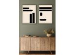 Wallity, Huhu200 - 50 X 70, Quadro Decorativo In Mdf Con Cornice (2 Pezzi), 100 % Mdf, Multicolore, 50 X 70 Cm