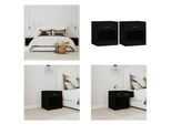 Vidaxl Comodini 2 Pezzi Con Cassetto Nero - Comodino - Comodini - Armadio - Comodino