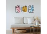 Wallity, Kubizm 29, Accessorio Decorativo Da Parete In Metallo, Metallo, Multicolore, 121 X 48 Cm