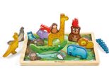 Puzzle Del Regno Animale Con 16 Animali In Legno