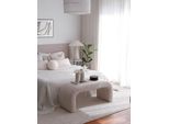 Hanah Home, Nu Bench Fitilli - Bianco, Pouf, 100 % Poliestere, Bianco, 106 X 46 X 45 Cm