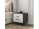 Skye Decor, Night - White, Comodino, Bianco, 100 % Melamine Coated Slipboard, 50 X 40 X 55 Cm