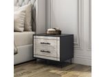 Skye Decor, Night - Light Grey, Comodino, Grigio, 100 % Melamin Coated Slipboard, 50 X 40 X 55 Cm