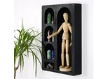Skye Decor, Cry004-S, Mensola Da Parete, 100 % Legno Massiccio, Nero, 26 X 6 X 40 Cm