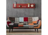 Skye Decor, Raf-11-Kk-1, Mensola Da Parete, Rosso, 100 % Pannello Di Legno Rivestito Di Melamina, 120 X 20 X 25 Cm