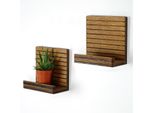 Skye Decor, Raf263, Mensola Da Parete, Noce, 100 % Legno Spar, 13 X 13 X 7 Cm
