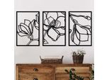 Wallity, Erbas-1, Accessorio Decorativo Da Parete In Metallo, Nero, 100 % Metallo, 30 X 45 Cm