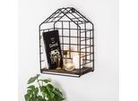 Skye Decor, Ranunculus, Mensola Da Parete, Nero, 100 % Legno Durevole, 27 X 15 X 37 Cm