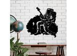 Wallity, Astronauta In Roccia, Accessorio Decorativo Da Parete In Metallo, Nero, 100 % Metallo, 66 X 69 Cm