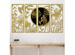 Wallity, Alba-2, Accessorio Decorativo Da Parete In Legno, Nero, 100 % Legno / Metallo, 29 X 68 Cm