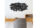 Wallity, Risorse Umane, Accessorio Decorativo Da Parete In Metallo, Nero, 100 % Metallo, 86 X 41 Cm