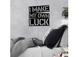 Wallity, I Make My Own Luck, Accessorio Decorativo Da Parete In Metallo, Nero, 100 % Metallo, 50 X 50 Cm
