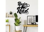 Wallity, Reader Gonna Read, Accessorio Decorativo Da Parete In Metallo, Nero, 100 % Metallo, 50 X 50 Cm