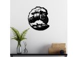 Wallity, Ride The Waves, Accessorio Decorativo Da Parete In Metallo, Nero, 100 % Metallo, 50 X 57 Cm