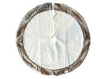 Lussuosa Gonna Rotonda Per Albero Di Natale - Coperta Per Albero Di Natale - Coperta Per Albero - Bianco - 90 X 90 Cm