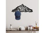Wallity, Montagne A Strisce, Gancio Da Parete In Metallo, Nero, 100 % Metallo, 63 X 2 X 29 Cm