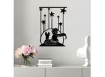Wallity, Il Piccolo Principe 5, Accessorio Decorativo Da Parete In Metallo, Nero, 100 % Metallo, 43 X 60 Cm