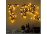 Wallity, Mappa Del Mondo A Led 010, Accessorio Decorativo Da Parete In Metallo, Nero, MetallkÖRper, 58 X 100 Cm