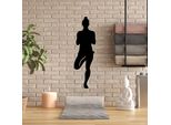 Wallity, Yoga 2, Accessorio Decorativo Da Parete In Metallo, Nero, 100 % Metallo, 18 X 60 Cm