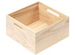 Scatola In Legno 24X12X24Cm, Inserto Cassetto Funzionale, Estraibile, Rovere Chiaro