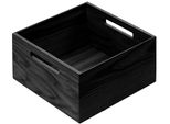 Cassetta In Legno 24X12X24Cm, Inserto Funzionale Per Cassetti, Estraibile, Frassino Nero