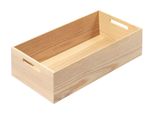 Scatola In Legno 24X12X47Cm, Inserto Cassetto Funzionale, Legno Massello Di Rovere