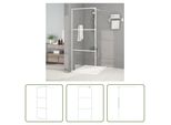 The Living Store Schermo Doccia Per Cabina Doccia Bianco 80X195 Cm Esg Vetro Chiaro