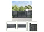 The Living Store Cancello Da Giardino Antracite 400X200 Cm In Acciaio