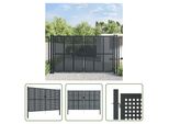 The Living Store Cancello Da Giardino Antracite 300X250 Cm In Acciaio