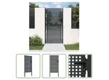 The Living Store Cancello Da Giardino Antracite 105X250 Cm In Acciaio