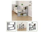 The Living Store Libreria/Divisorio Grigio Sonoma 100X24X94 Cm
